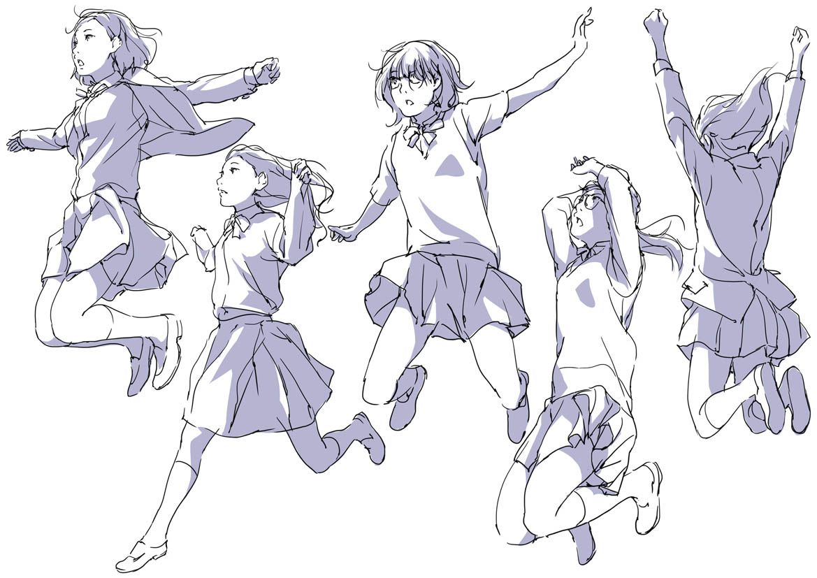 Featured image of post Female Anime Jump Pose