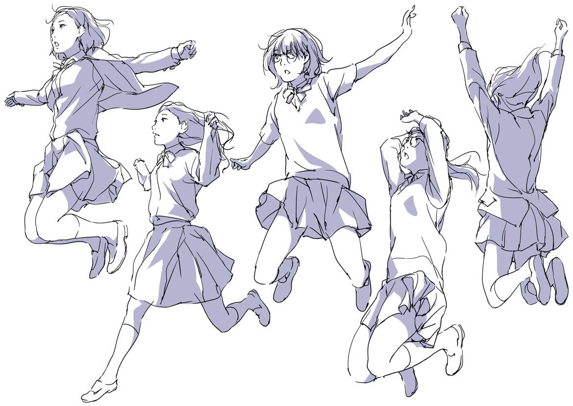 Featured image of post Sketch Anime Jump Pose